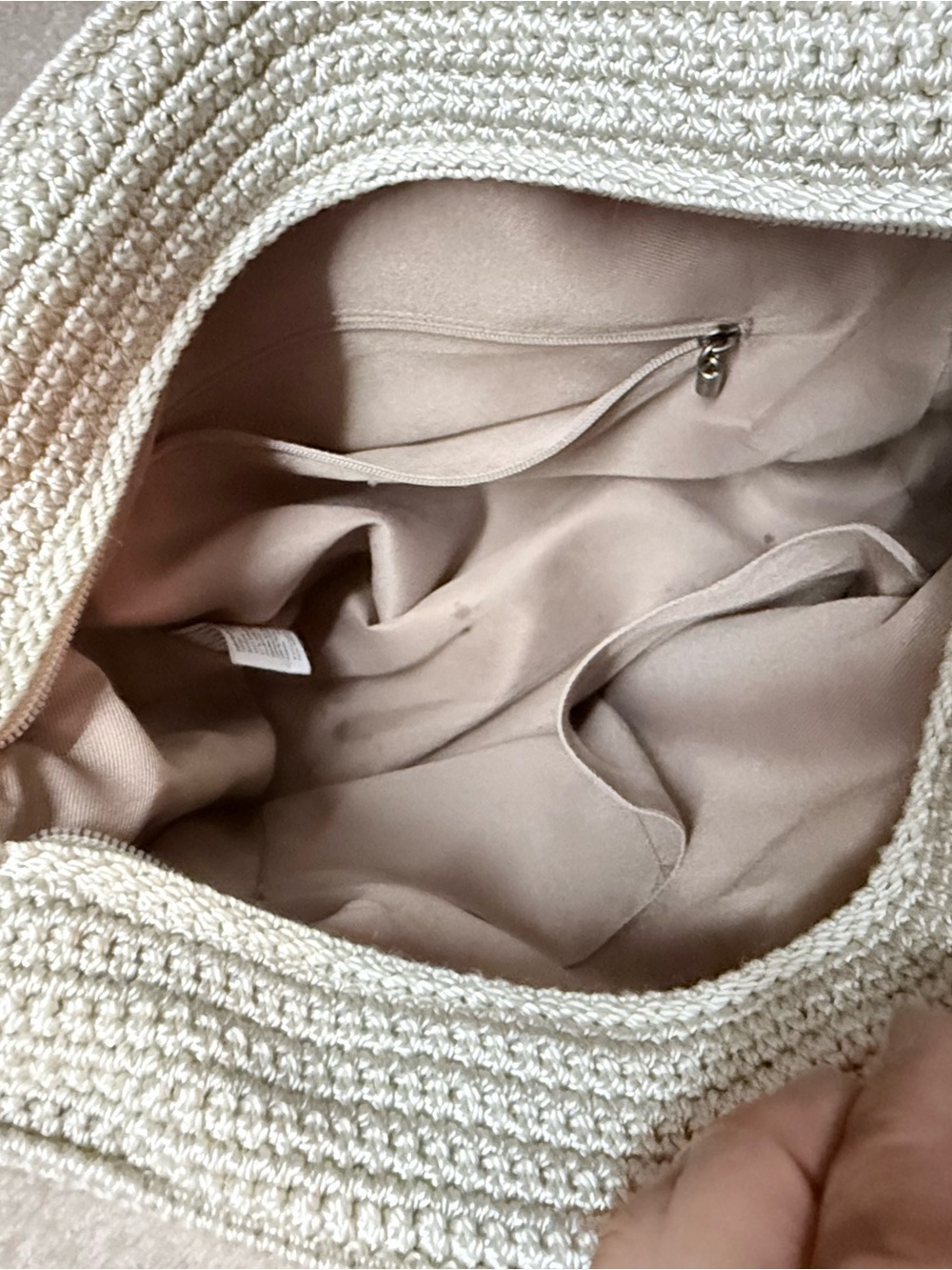 The Sak Los Feliz Hobo Crochet Bag Ecru Cream Floral Shoulder Purse